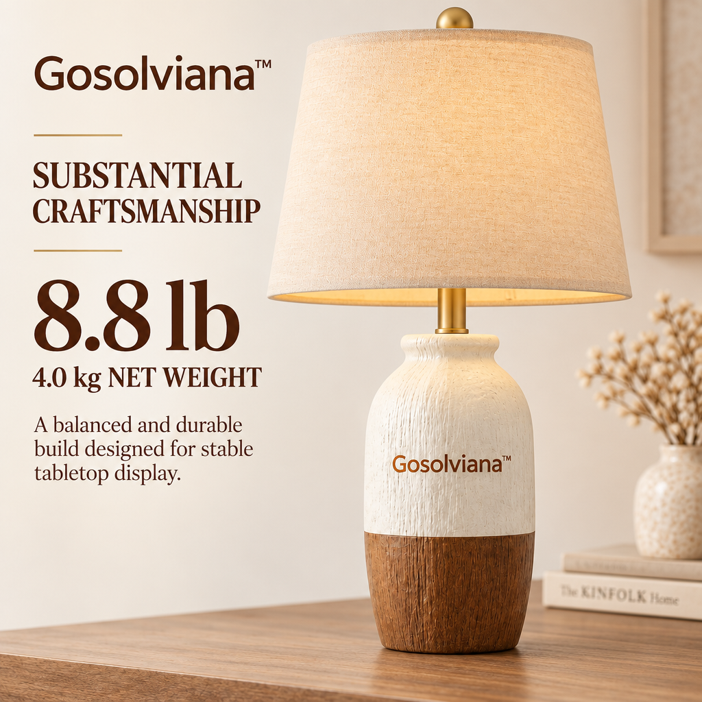Gosolviana™ Natural Wood Table Lamp