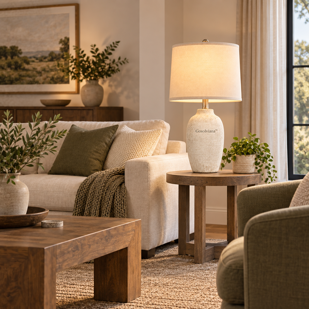 Gosolviana™ Natural Ceramic Table Lamp