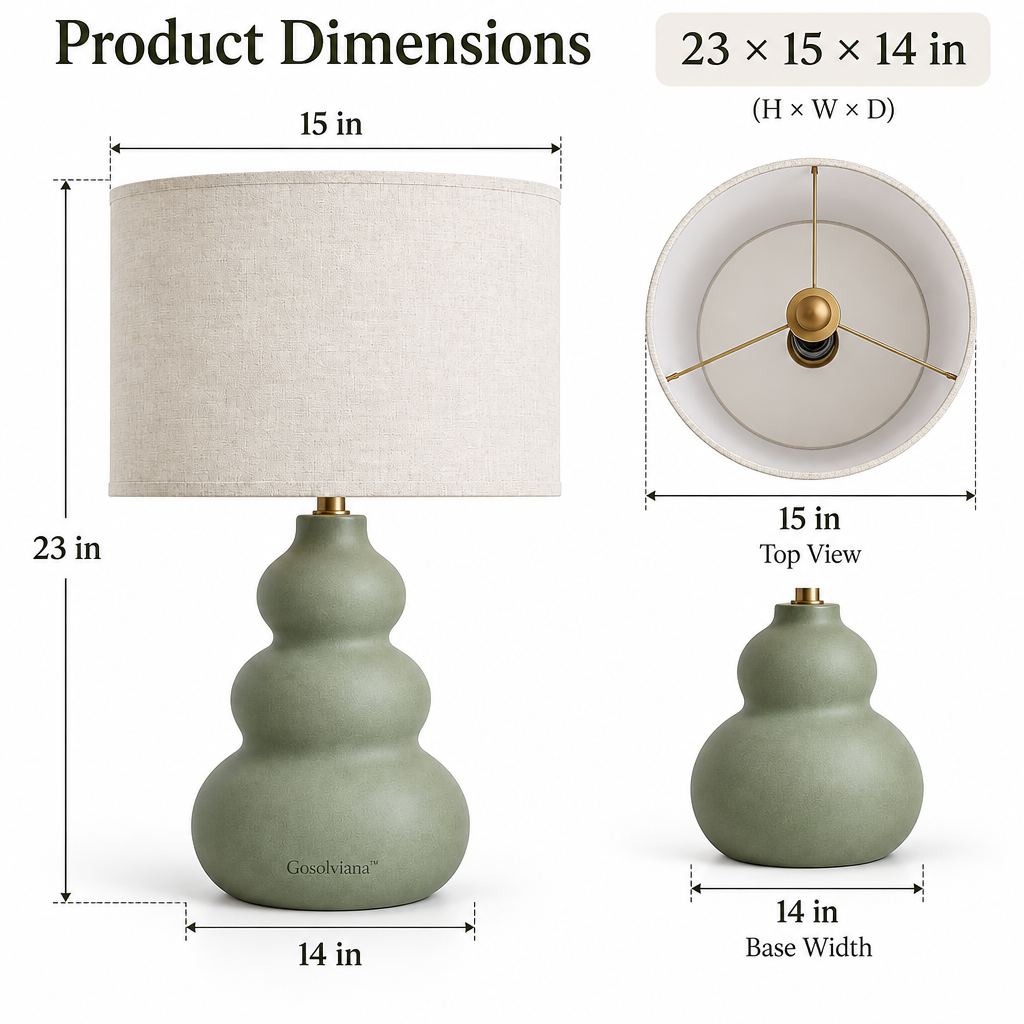 Gosolviana™ Sculptural Ceramic Table Lamp – Modern Home Accent Lighting