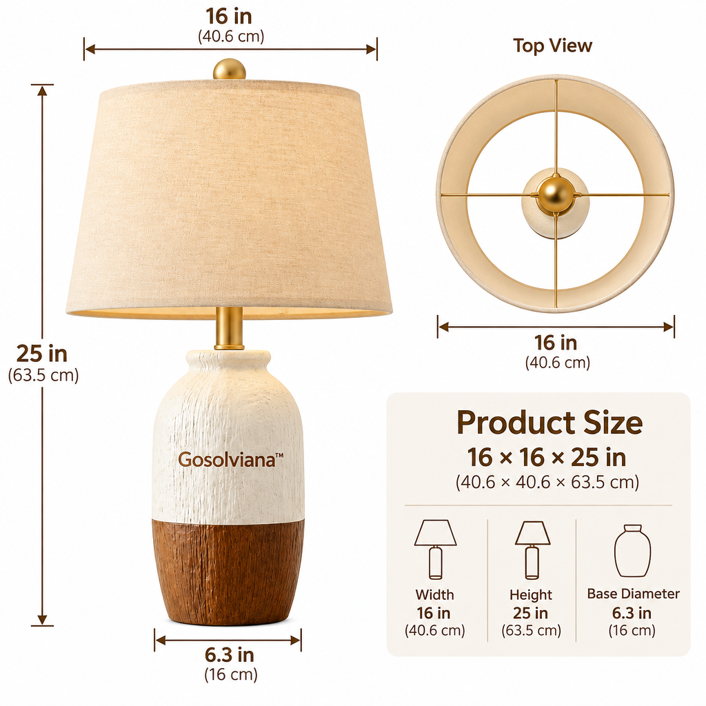 Gosolviana™ Natural Wood Table Lamp