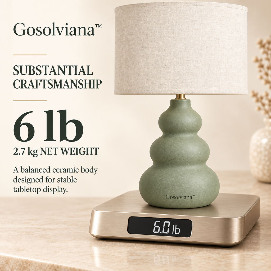 Gosolviana™ Sculptural Ceramic Table Lamp – Modern Home Accent Lighting