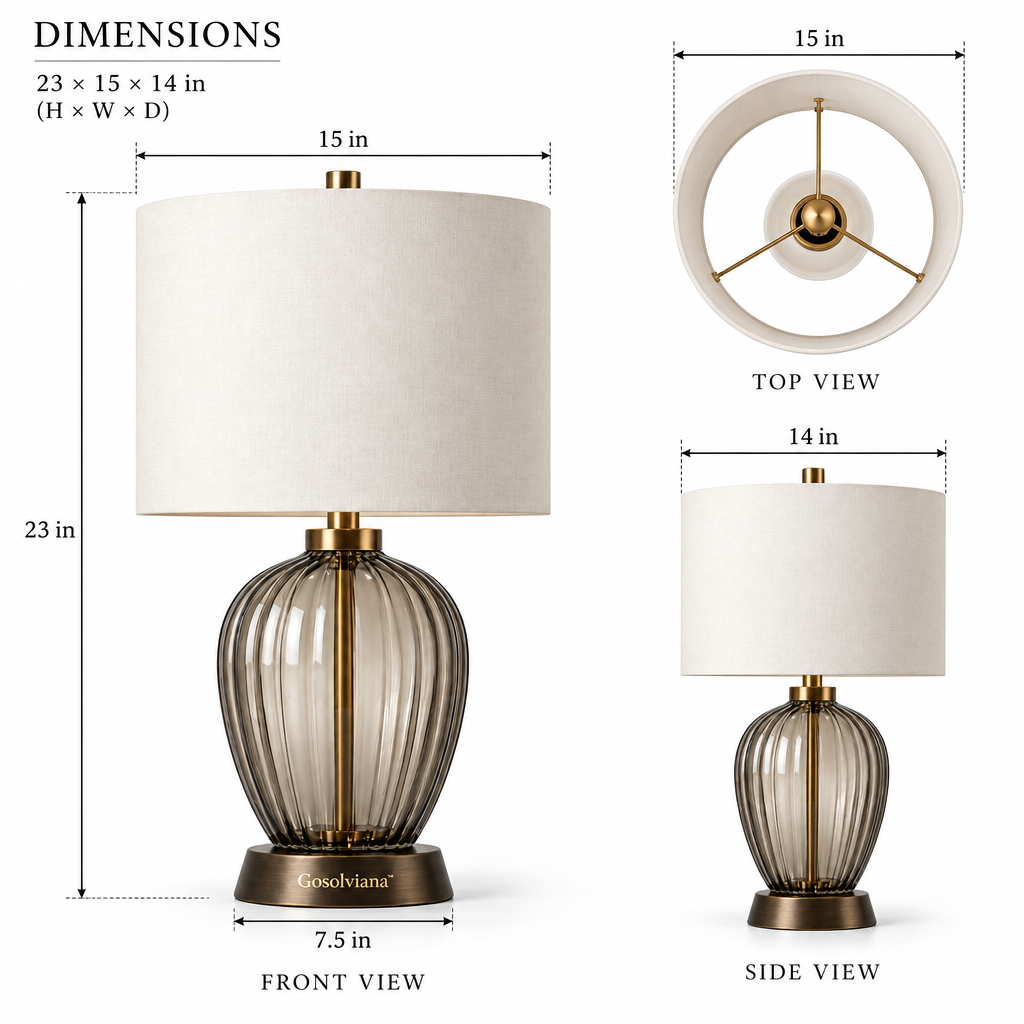 Gosolviana™ Green Ceramic Table Lamp with Pleated Fabric Shade
